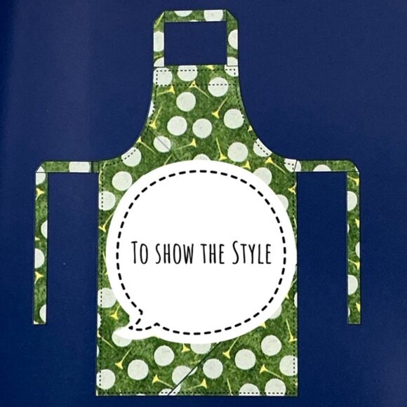 Barbecue Apron Golf Theme Adjustable Cotton Green Unisex Adult Men One Size NEW - Picture 8 of 16